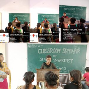 Two Day Classroom Seminar on one-act play  “Before Breakfast”