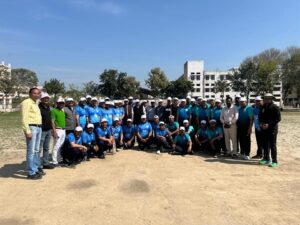 कॉलेज के शिक्षक वर्ग एवं गैर शिक्षक वर्ग के मध्य एक दोस्ताना क्रिकेट मैच का आयोजन